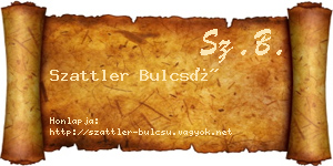 Szattler Bulcsú névjegykártya